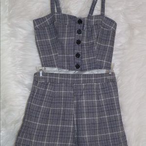 2-Piece Plaid Set